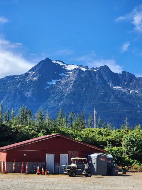 Whitehorse Mountain above the festival buildings